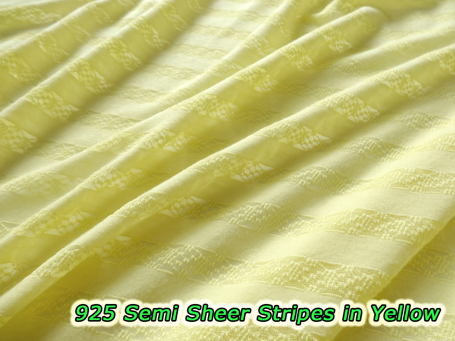 925 Semi Sheer Stripes in Yellow