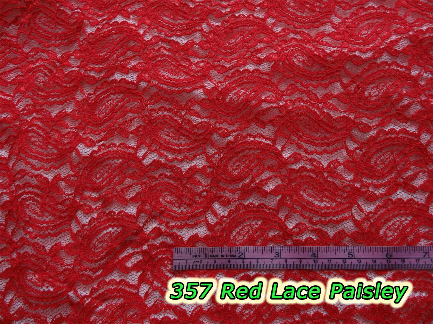 357 Red Lace Paisley