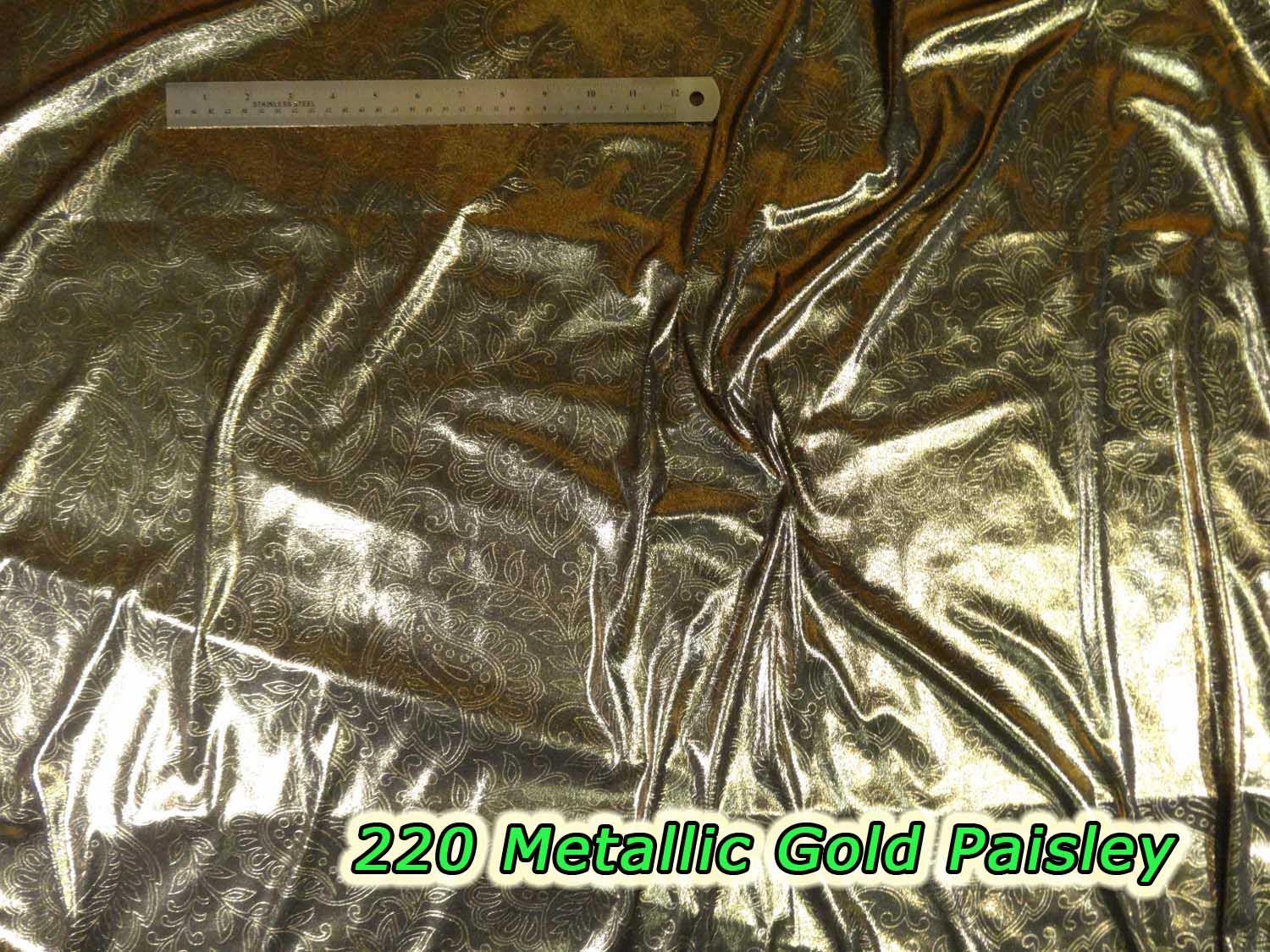 220 Metallic Gold Paisley