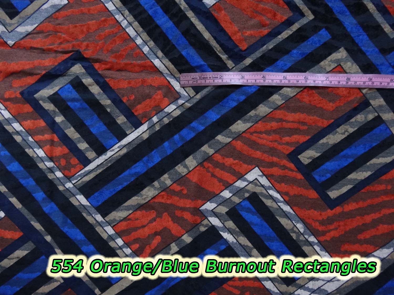 554 Orange/Blue Burnout Rectangles