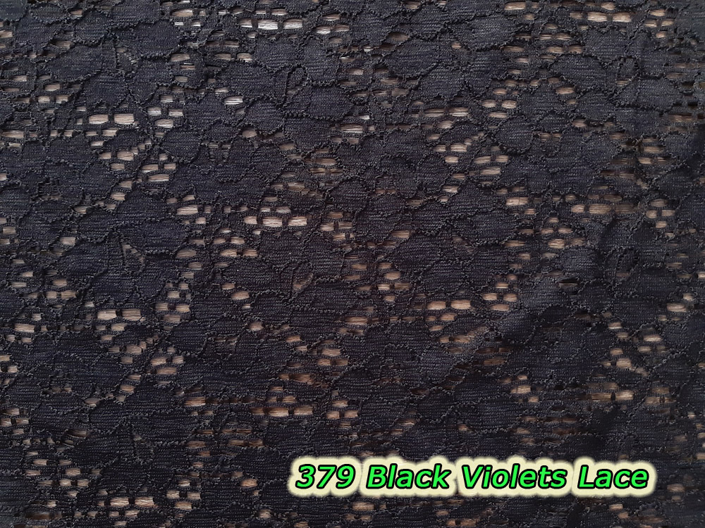 379 Black Violets Lace