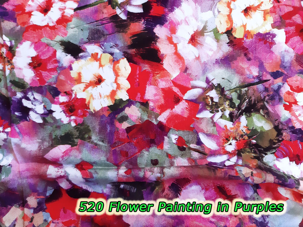 520 Flower Painting in Purples