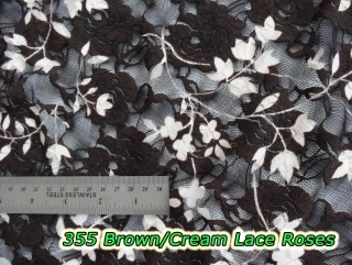 355 Brown/Cream Lace Roses