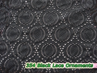 358 Black Lace Ornaments