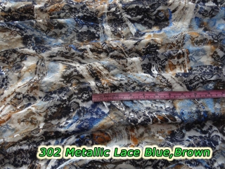 302 Metallic Lace Blue/Brown