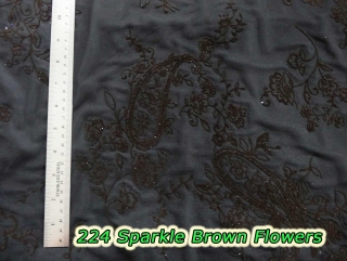 224 Sparkle Brown Flowers