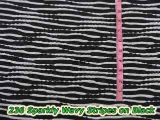 236 Sparkly Wavy Stripes on Black
