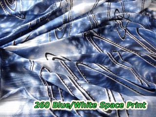 260 Blue/White Space Print
