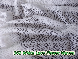 362 White Lace Flower Waves