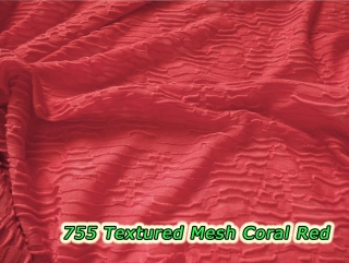 755 Textured Mesh Coral Red