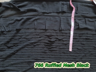 766 Ruffled Mesh Black