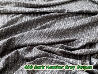 608 Dark Heather Grey Stripes