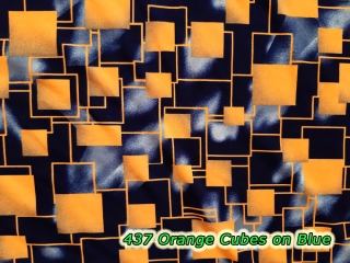 437 Orange Cubes on Blue